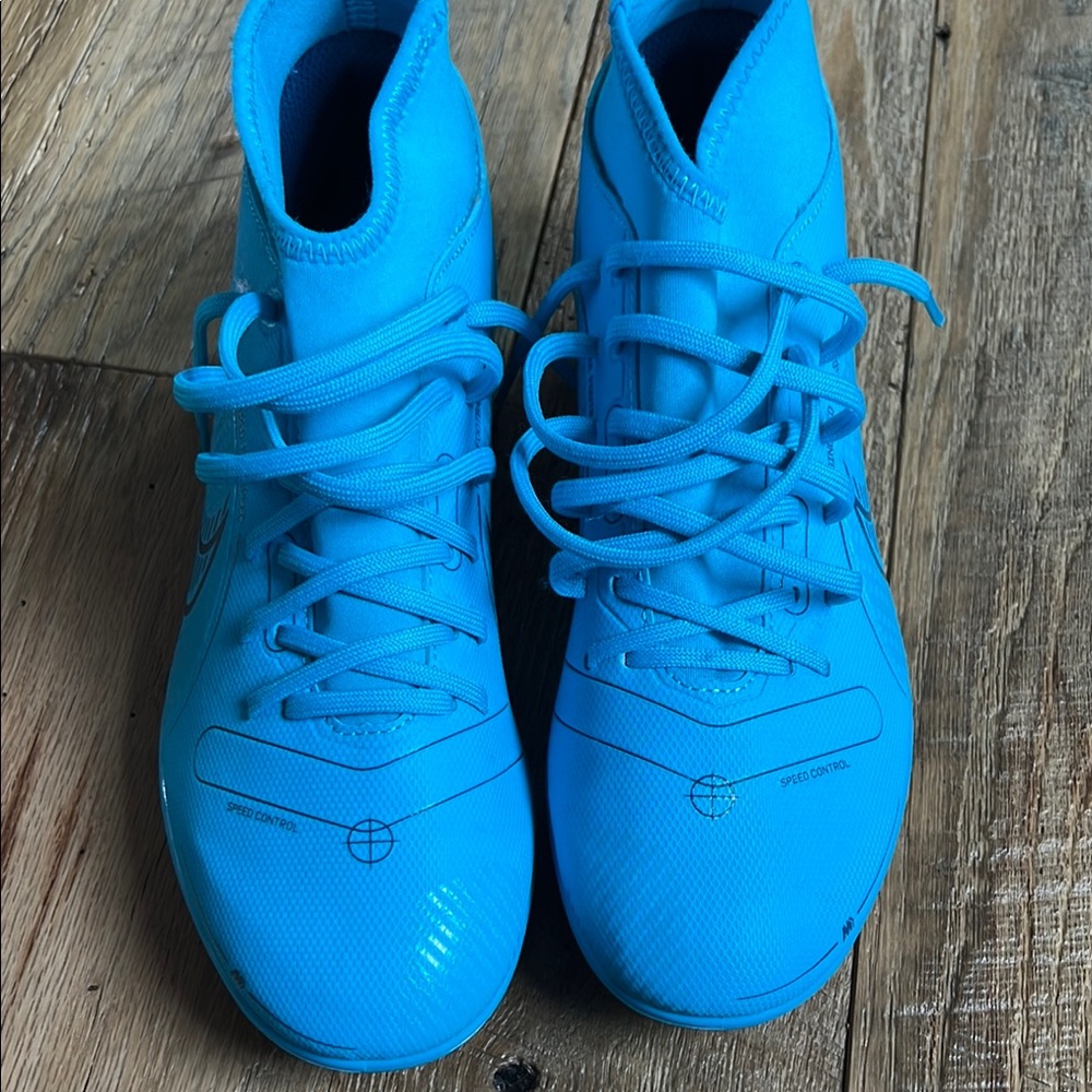 Nike Blue High-Top Soccer Cleats